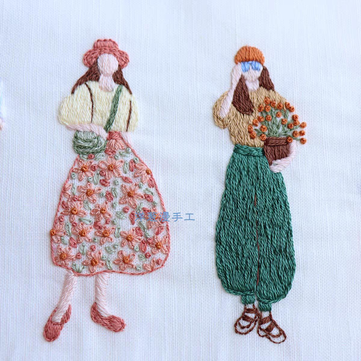 Girl embroidery diy kits handmade cross stictch with frames for home decoration gift